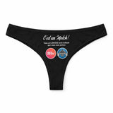Culotte Tanga Personnalisé Femme Muscu - sous-Vêtement Coton Idée Cadeau Humour Saint Valentin Anniversaire