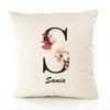 Housse de Coussin Premium Samia Lettre - Coton Canvas Fairtrade Beige Idée Cadeau Décoration Canapé