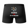Caleçon Eric Silence Eric est en Mission - Humour Boxer Coton Idée Cadeau