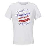 Maillot de Sport Femme Aubergiste Meilleure du Monde - T-Shirt Respirant Polyester Manches Courtes - Cadeau Sportive Anniversaire Noël Fête des Mères