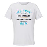 Maillot de Sport Femme Une Responsable Impossible A Oublier - T-Shirt Respirant Polyester Manches Courtes - Cadeau Sportive Anniversaire Noël Fête des Mères
