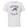 Maillot de Sport Femme Saut en Hauteur C'est La Vie - T-Shirt Respirant Polyester Manches Courtes - Cadeau Sportive Anniversaire Noël Fête des Mères