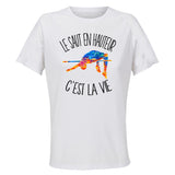 Maillot de Sport Femme Saut en Hauteur C'est La Vie - T-Shirt Respirant Polyester Manches Courtes - Cadeau Sportive Anniversaire Noël Fête des Mères