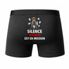 Caleçon Mathys Silence Mathys est en Mission - Humour Boxer Coton Idée Cadeau