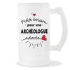 Verre à bière Archéologue adorée femme | Chope de Bière Pinte Idée Cadeau Humour Collègue famille Homme Anniversaire Noël