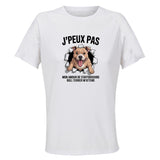 Maillot de Sport Femme Saffordshire Bull Terrier J'peux Pas - T-Shirt Respirant Polyester Manches Courtes - Cadeau Sportive Anniversaire Noël Fête des Mères