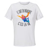 Maillot de Sport Femme Saut en Parachute C'est La Vie - T-Shirt Respirant Polyester Manches Courtes - Cadeau Sportive Anniversaire Noël Fête des Mères