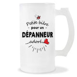 Verre à bière Dépanneur adoré | Chope de Bière Pinte Idée Cadeau Humour Collègue famille Homme Anniversaire Noël