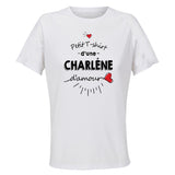 Maillot de Sport Femme pour Charlene Damour - T-Shirt Respirant Polyester Manches Courtes - Cadeau Sportive Anniversaire Noël Fête des Mères
