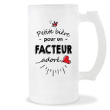 Verre à bière Facteur adoré | Chope de Bière Pinte Idée Cadeau Humour Collègue famille Homme Anniversaire Noël