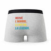 Caleçon Herve Mythe Légende Vintage - Humour Boxer Gris Idée Cadeau