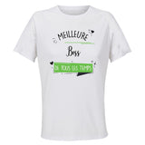 Maillot de Sport Femme pour Boss Meilleure de Tous Les Temps Femme-1 - T-Shirt Respirant Polyester Manches Courtes - Cadeau Sportive Anniversaire Noël Fête des Mères