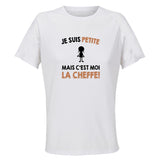 Maillot de Sport Femme Petite Cheffe - T-Shirt Respirant Polyester Manches Courtes - Cadeau Sportive Anniversaire Noël Fête des Mères