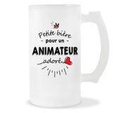 Verre à bière Animateur adoré | Chope de Bière Pinte Idée Cadeau Humour Collègue famille Homme Anniversaire Noël