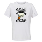 Maillot de Sport Femme Basket Quinquagenaire - T-Shirt Respirant Polyester Manches Courtes - Cadeau Sportive Anniversaire Noël Fête des Mères