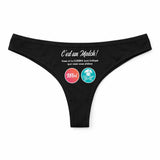 Culotte Tanga Personnalisé Femme Cuisine - sous-Vêtement Coton Idée Cadeau Humour Saint Valentin Anniversaire