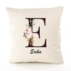Housse de Coussin Premium Erika Lettre - Coton Canvas Fairtrade Beige Idée Cadeau Décoration Canapé