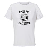Maillot de Sport Femme Sudoku J'peux Pas - T-Shirt Respirant Polyester Manches Courtes - Cadeau Sportive Anniversaire Noël Fête des Mères