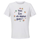 Maillot de Sport Femme Eve Elle Assure - T-Shirt Respirant Polyester Manches Courtes - Cadeau Sportive Anniversaire Noël Fête des Mères