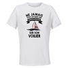Maillot de Sport Femme Voilier Quinquagenaire - T-Shirt Respirant Polyester Manches Courtes - Cadeau Sportive Anniversaire Noël Fête des Mères