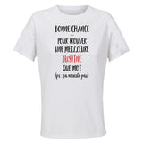 Maillot de Sport Femme Justine Ca n'existe Pas - T-Shirt Respirant Polyester Manches Courtes - Cadeau Sportive Anniversaire Noël Fête des Mères