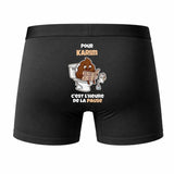 Caleçon Karim pour Karim Heure de la Pause - Humour Boxer Coton Idée Cadeau
