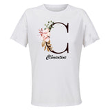Maillot de Sport Femme pour Clementine Lettre - T-Shirt Respirant Polyester Manches Courtes - Cadeau Sportive Anniversaire Noël Fête des Mères