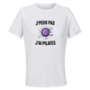 Maillot de Sport Femme Pilates J'peux Pas - T-Shirt Respirant Polyester Manches Courtes - Cadeau Sportive Anniversaire Noël Fête des Mères