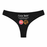 Culotte Tanga Personnalisé Femme Bitcoin - sous-Vêtement Coton Idée Cadeau Humour Saint Valentin Anniversaire