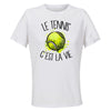 Maillot de Sport Femme C Est La Vie Blanc C'est La Vie - T-Shirt Respirant Polyester Manches Courtes - Cadeau Sportive Anniversaire Noël Fête des Mères