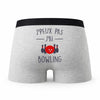 Caleçon J_Peux Pas Bowling - Humour Boxer Gris Idée Cadeau Passion