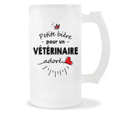 Verre à bière Vétérinaire adoré | Chope de Bière Pinte Idée Cadeau Humour Collègue famille Homme Anniversaire Noël
