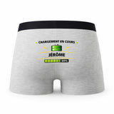 Caleçon Chargement en Cours Jerome - Humour Boxer Gris Idée Cadeau