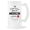Verre à bière Médecin adoré | Chope de Bière Pinte Idée Cadeau Humour Collègue famille Homme Anniversaire Noël