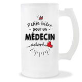 Verre à bière Médecin adoré | Chope de Bière Pinte Idée Cadeau Humour Collègue famille Homme Anniversaire Noël