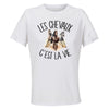 Maillot de Sport Femme Chevaux C'est La Vie - T-Shirt Respirant Polyester Manches Courtes - Cadeau Sportive Anniversaire Noël Fête des Mères