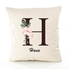 Housse de Coussin Premium Hana Lettre - Coton Canvas Fairtrade Beige Idée Cadeau Décoration Canapé 40x40