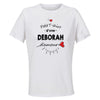 Maillot de Sport Femme pour Deborah Damour - T-Shirt Respirant Polyester Manches Courtes - Cadeau Sportive Anniversaire Noël Fête des Mères