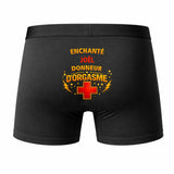 Caleçon Joel Donneur d'Orgasme - Humour Boxer Coton Idée Cadeau