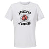 Maillot de Sport Femme Boxe J'peux Pas - T-Shirt Respirant Polyester Manches Courtes - Cadeau Sportive Anniversaire Noël Fête des Mères