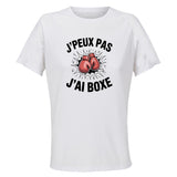 Maillot de Sport Femme Boxe J'peux Pas - T-Shirt Respirant Polyester Manches Courtes - Cadeau Sportive Anniversaire Noël Fête des Mères