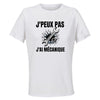 Maillot de Sport Femme Mecanique J'peux Pas - T-Shirt Respirant Polyester Manches Courtes - Cadeau Sportive Anniversaire Noël Fête des Mères