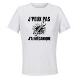 Maillot de Sport Femme Mecanique J'peux Pas - T-Shirt Respirant Polyester Manches Courtes - Cadeau Sportive Anniversaire Noël Fête des Mères