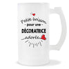 Verre à bière Décoratrice adorée femme | Chope de Bière Pinte Idée Cadeau Humour Collègue famille Homme Anniversaire Noël