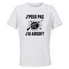 Maillot de Sport Femme Airsoft J'peux Pas - T-Shirt Respirant Polyester Manches Courtes - Cadeau Sportive Anniversaire Noël Fête des Mères