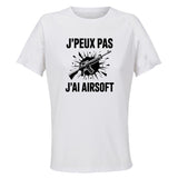 Maillot de Sport Femme Airsoft J'peux Pas - T-Shirt Respirant Polyester Manches Courtes - Cadeau Sportive Anniversaire Noël Fête des Mères