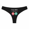 Culotte Tanga Personnalisé Femme Badminton - sous-Vêtement Coton Idée Cadeau Humour Saint Valentin Anniversaire