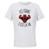 Maillot de Sport Femme Ferias C'est La Vie - T-Shirt Respirant Polyester Manches Courtes - Cadeau Sportive Anniversaire Noël Fête des Mères