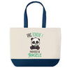 Sac de shopping bleu Angèle Pas Touche Panda