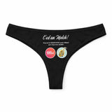 Culotte Tanga Personnalisé Femme Saxophone - sous-Vêtement Coton Idée Cadeau Humour Saint Valentin Anniversaire